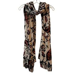 Lane Bryant Women's Floral Rectangle Scarf Wrap Multicolor Spring